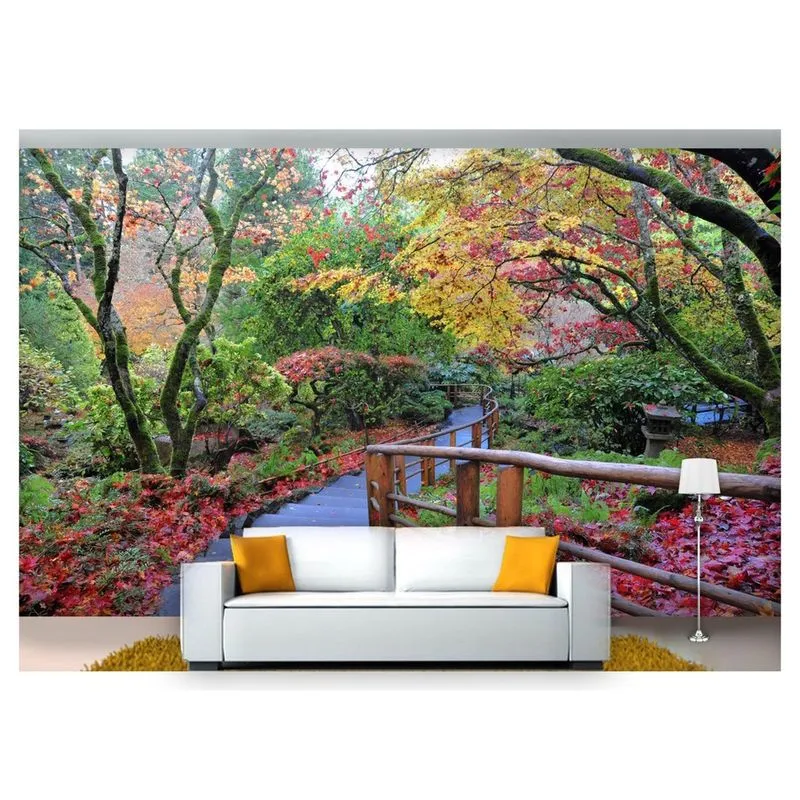 Papel De Parede Jardim Japonês Japão Outono 3D 7,50M² Jjp26