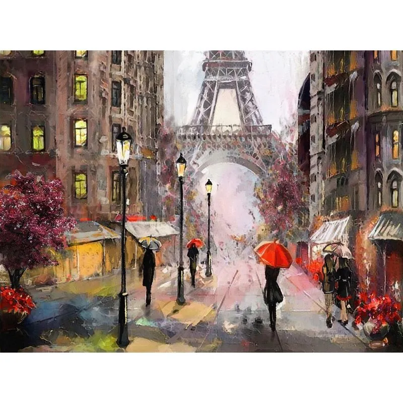 Papel De Parede Arte Pintura Tela Paris Casal 7,50M² Tra30