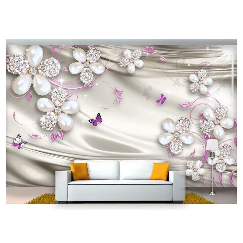 Papel De Parede Floral Flores Textura Sala 3D 7,50M² Xfl23
