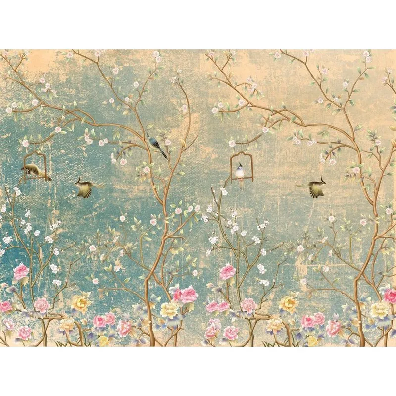 Papel De Parede Floral Flores Textura Sala 3D 7,50M² Xfl143