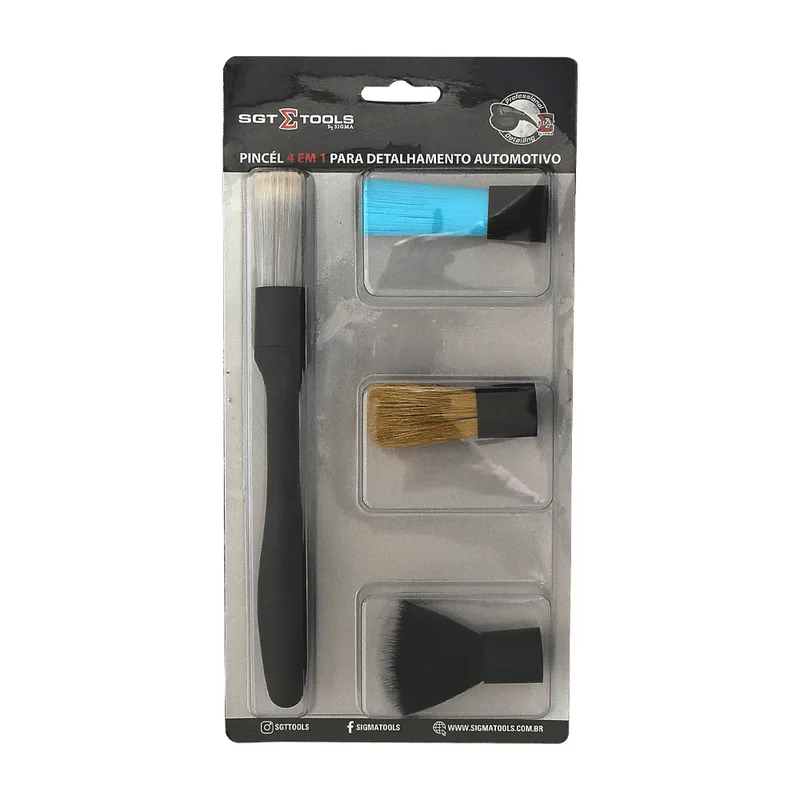 Pincel 4 Em 1 Para Detalhamento Automotivo - SGT TOOLS 0752013905