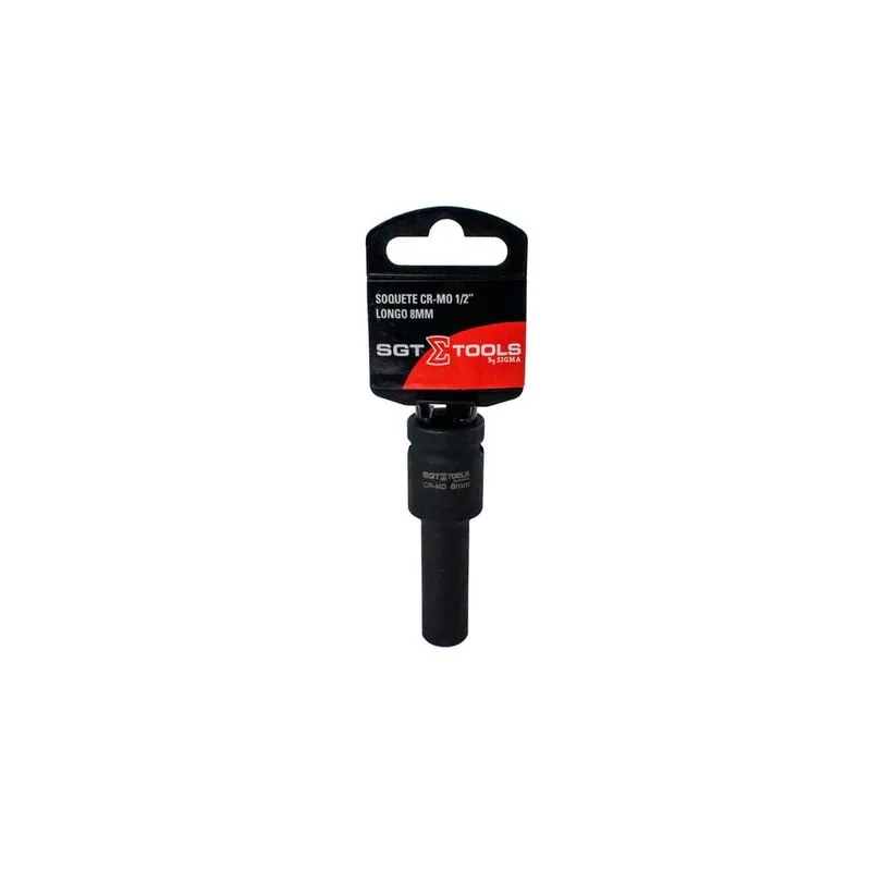 Soquete Impacto CR-MO 1/2" Longo 8mm - SGT TOOLS 0603121008