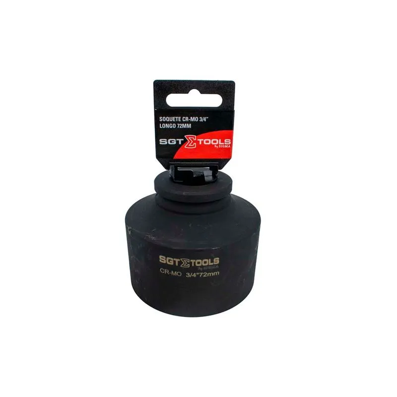 Soquete Impacto CR-MO 3/4" Longo 72mm - SGT TOOLS 0603122072