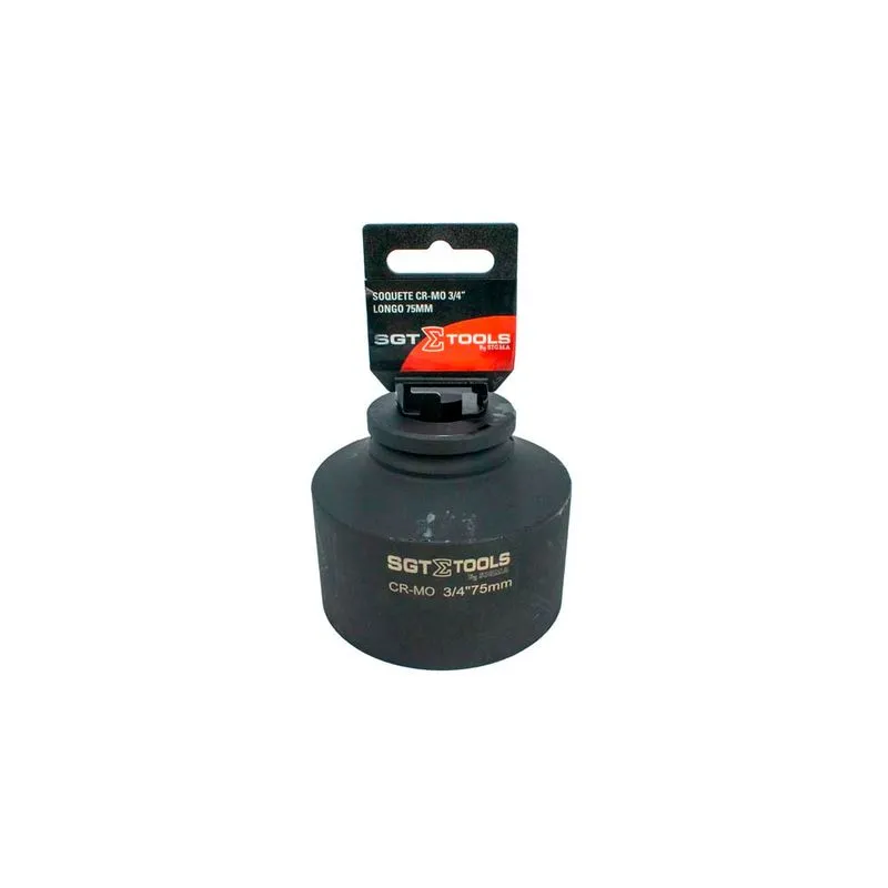 Soquete Impacto CR-MO 3/4" Longo 75mm - SGT TOOLS 0603122075