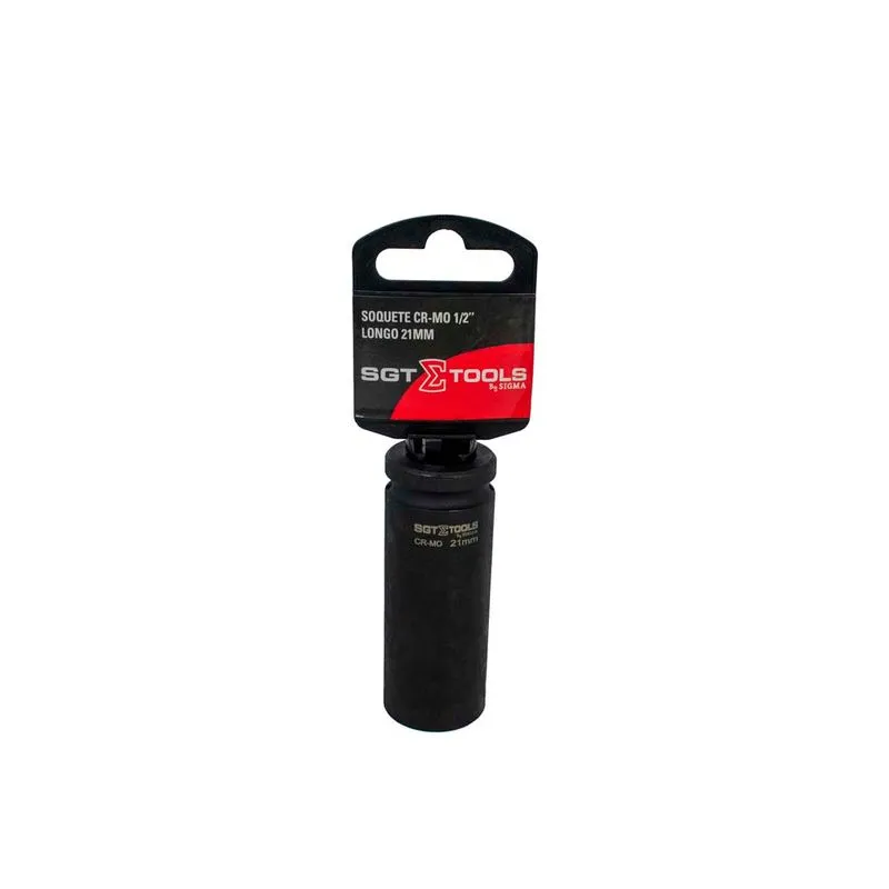 Soquete Impacto CR-MO 1/2" Longo 21mm - SGT TOOLS 0603121021