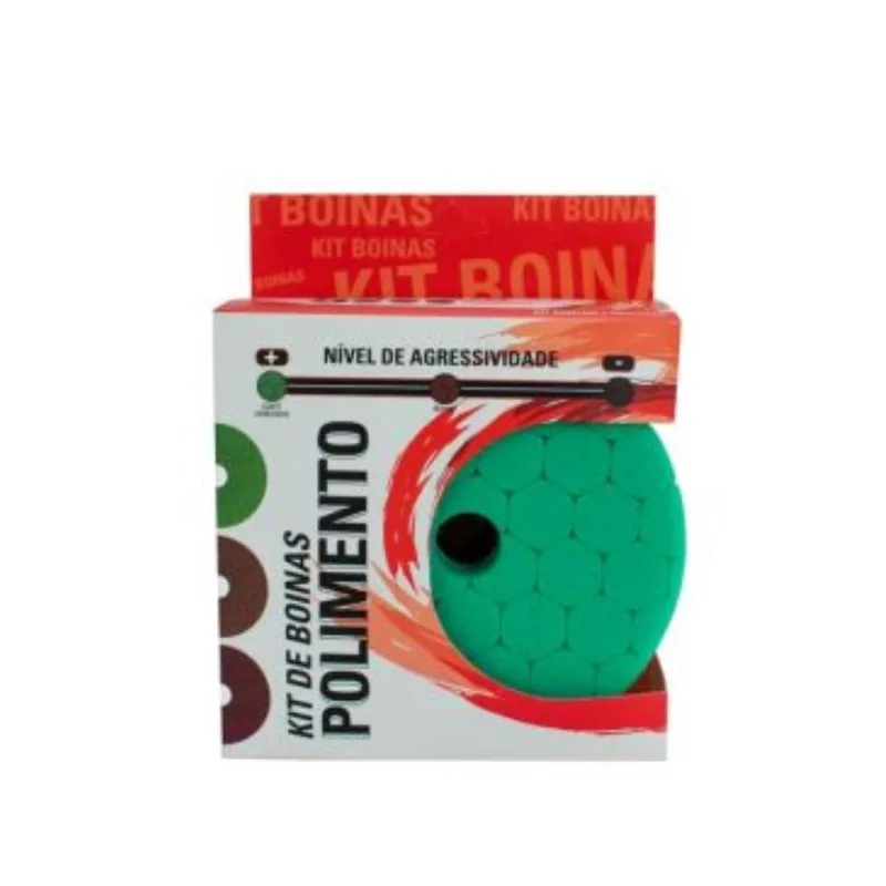 Kit 3 Boinas De Espuma Hex Corte - Refino - Lustro 5 Sgt