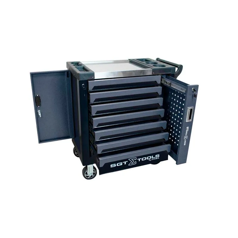 Carrinho Ferramentas 7 Gavetas Cinza - SGT TOOLS 1205100624