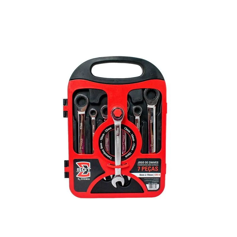Kit 8 Chaves Combinadas SGT 6-19mm - SGT TOOLS 0601020090