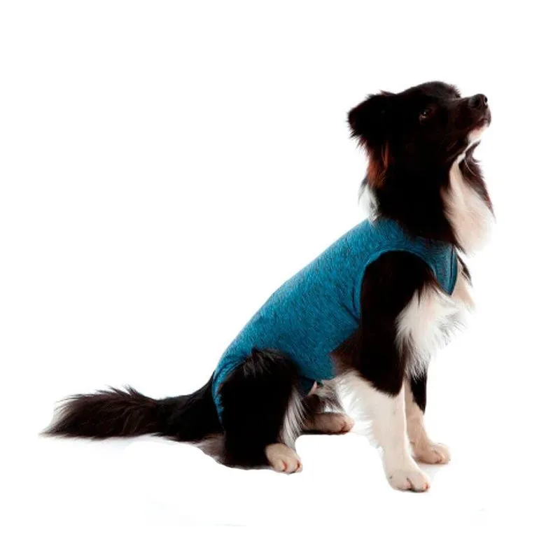 Roupa Pós Castração Pet Med Duo Dry Azul Para Cães Macho - Tam. 07