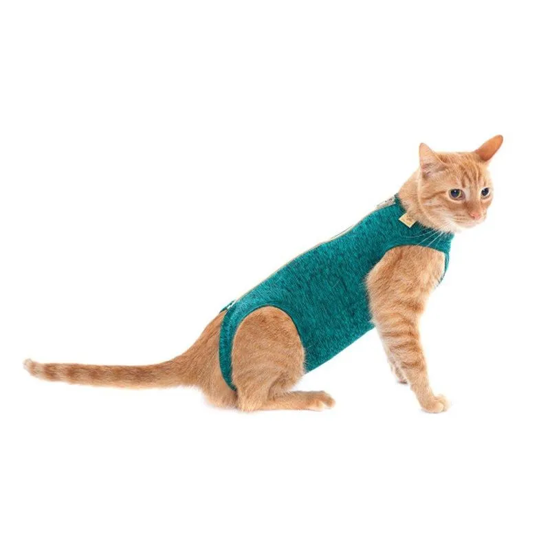 Roupa Pós Castração Pet Med Duo Dry Verde Para Gatos - Tam. Mini
