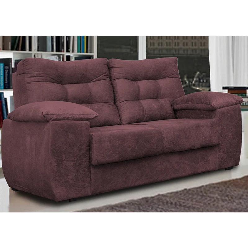 Sofá Luxemburgo Tecido Suede Vinho / 1,52m