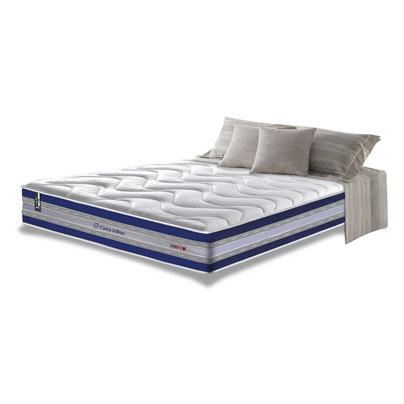 Colchão de Molas Ensacadas D33 Cama inBox Select Firme Azul / Solteiro