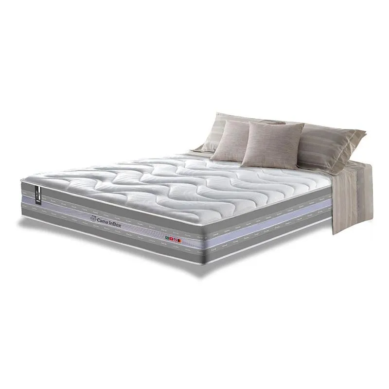 Colchão King de Molas Ensacadas D33 Cama inBox Select Firme 193x203x32 Cinza