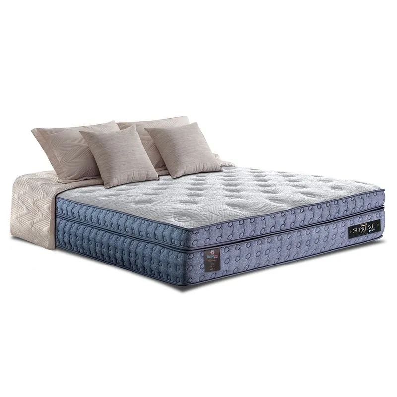 Colchão de Molas King Cama inBox Smart Pró 193x203x22 Bege
