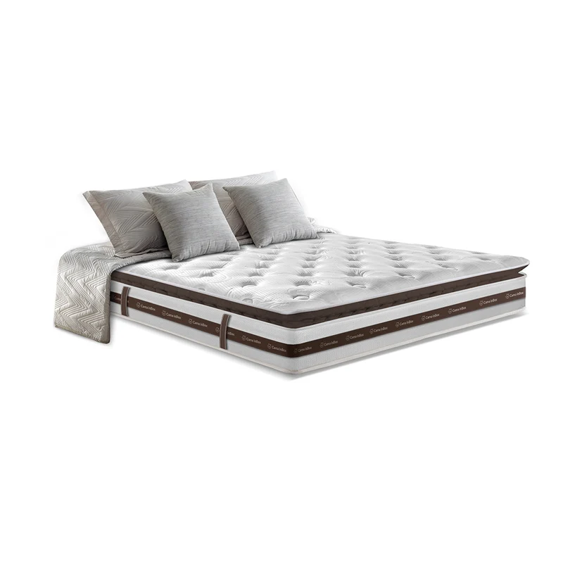 Colchão Relax Pillow de Molas Ensacadas Cama inBox Branco / Queen