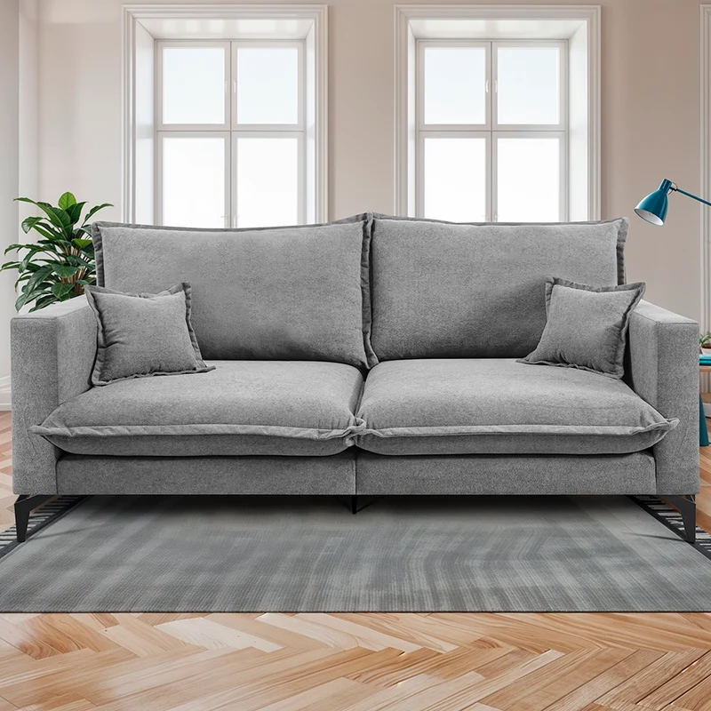 Sofá Modular Boma Boucle Sofá inBox Cinza Claro / 1,70m