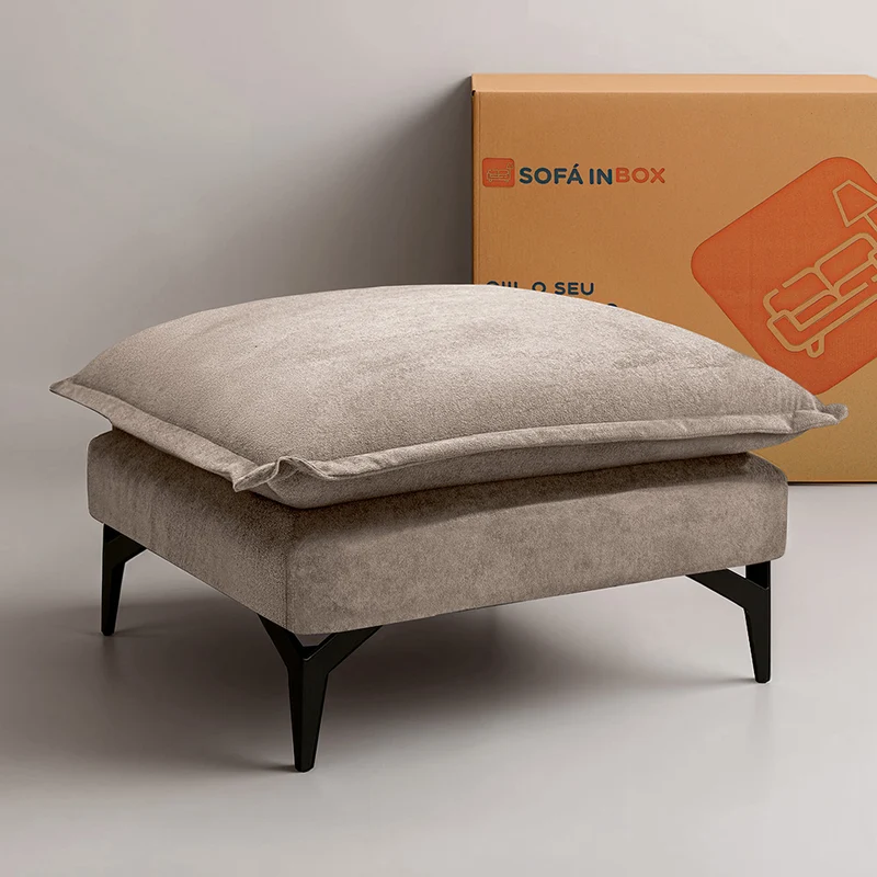 Chaise Modular Boma 60x70x40cm Boucle Sofá inBox Cinza Claro