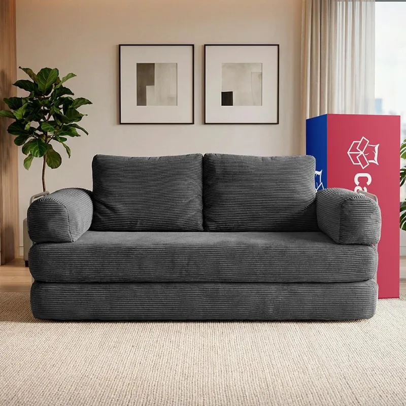 Sofá Cama inBox SmartBox 1.88 AirPress Compacto XpandTech Espuma D30 Cinza Escuro