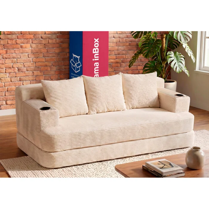 Sofá Cama Nami Xpand Tech a Vácuo Bege / 1,88m