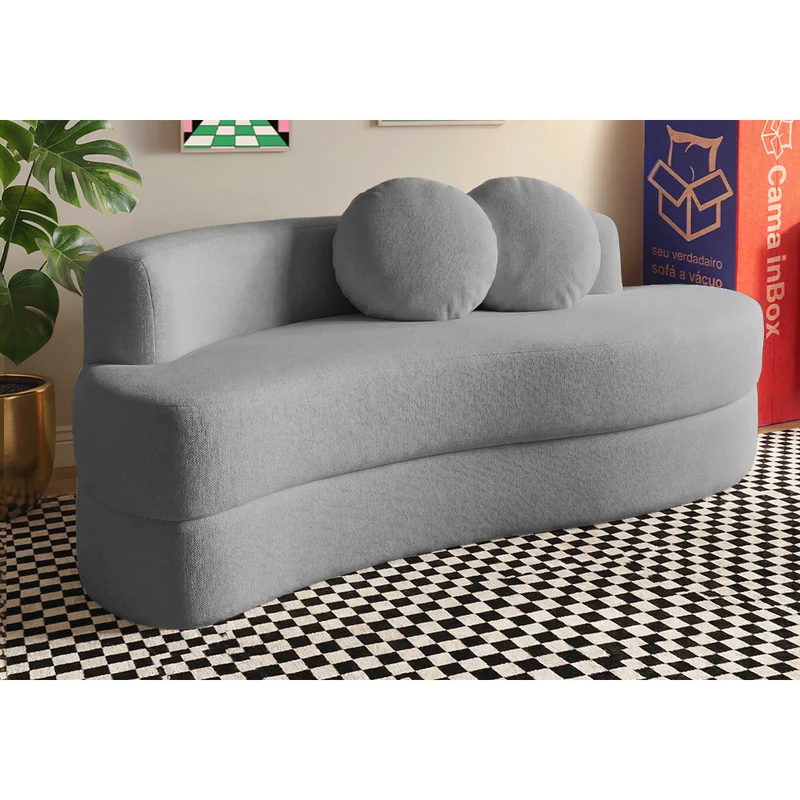 Sofá Cama Cosi 1,88m Xpand Tech a Vácuo Cama inBox Cinza Claro / 1,88m