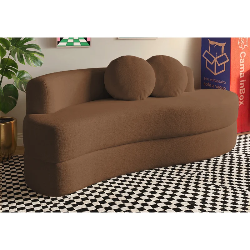 Sofá Cama Cosi 1,88m Xpand Tech a Vácuo Cama inBox Marrom / 1,88m