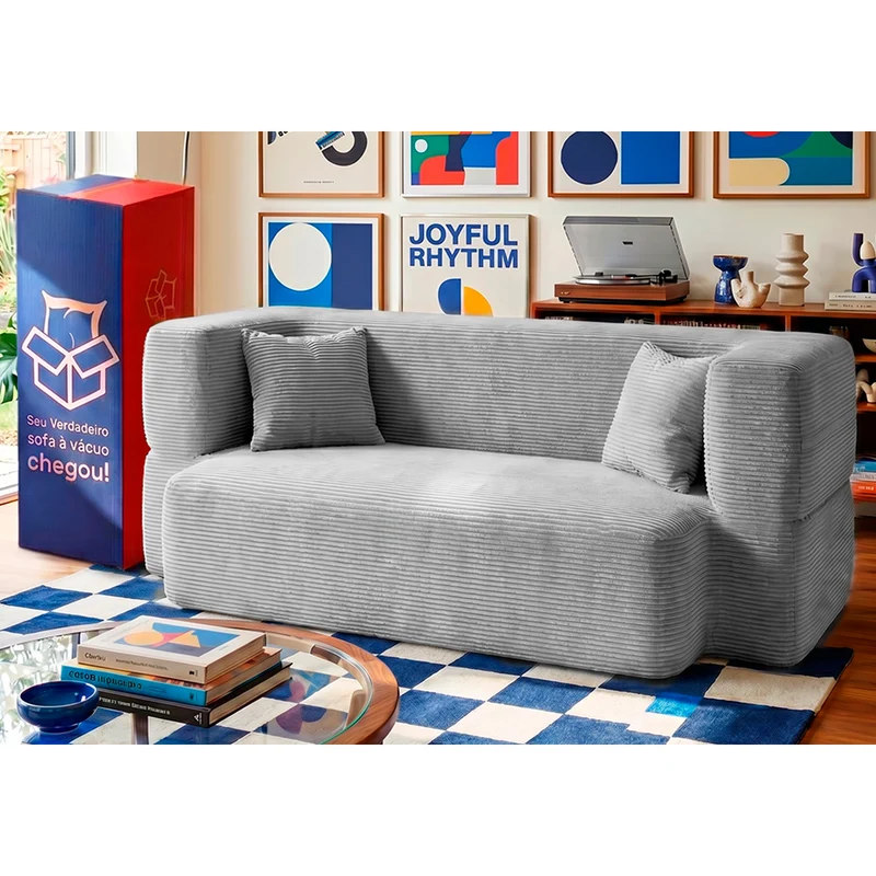 Sofá Cama Nômade Xpand Tech Cinza Claro / 1,88m