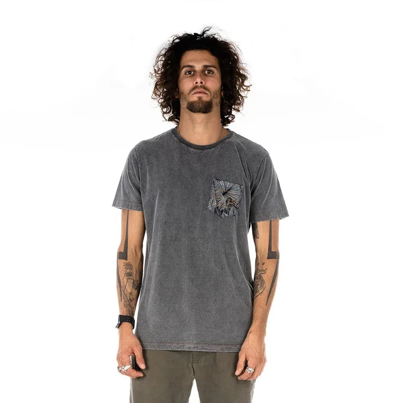 Camiseta masculina leafs pocket Mormaii G