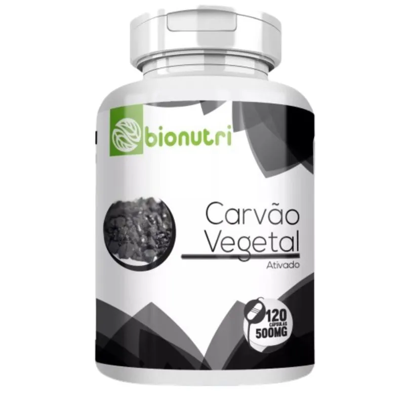 Carvao vegetal 120 capsulas 500MG bionutri