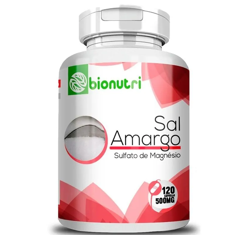 Suplemento Natural De Sal Amargo 120 Capsulas 500mg
