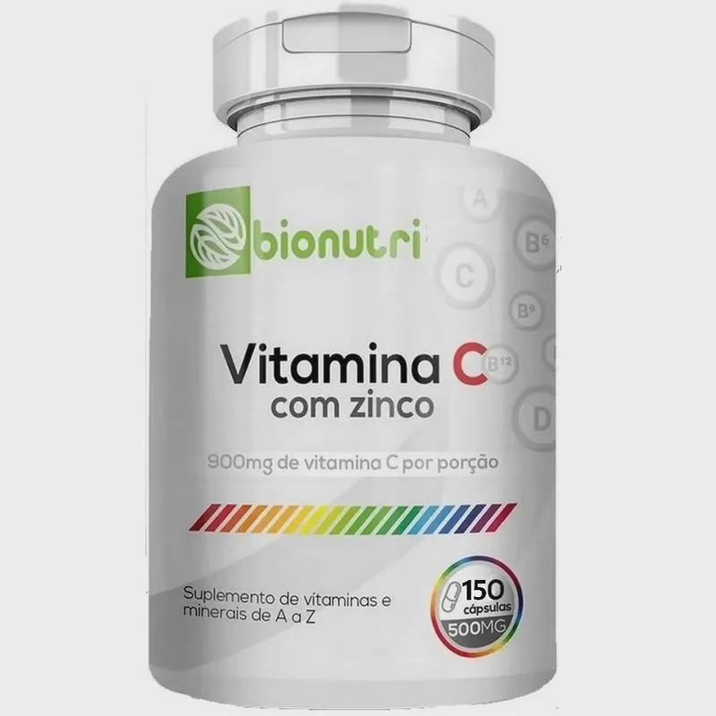 Vitamina C com Zinco - (150 Capsulas) - Bionutri