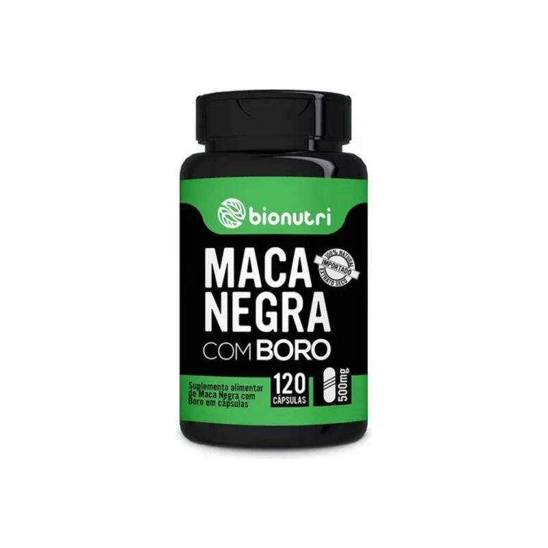 Maca Negra Boro Zinco Vitamina B6 e D 120 Caps - Bionutri