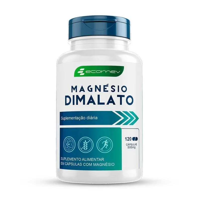 Magnesio Dimalato (500Mg) Puro Maxima Absorção 120Cáp Ecomev