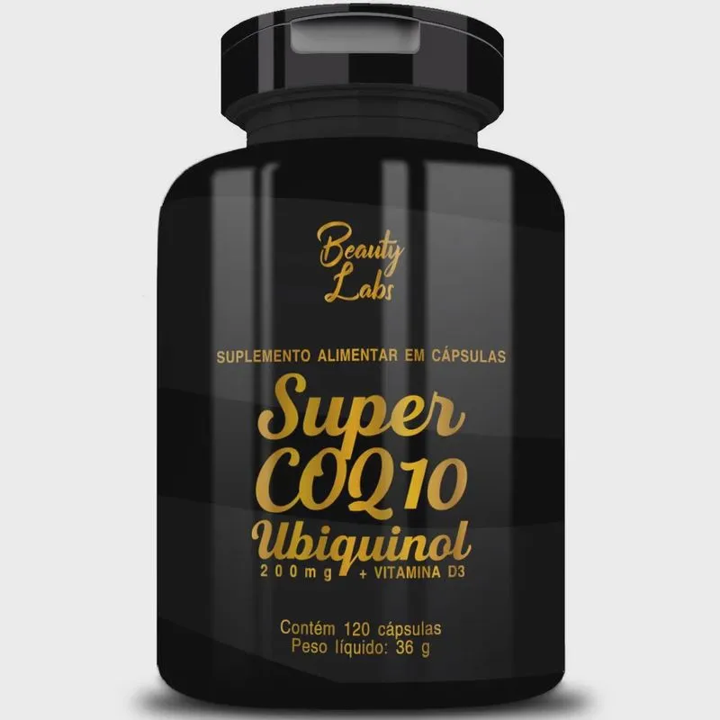 Super Coenzima Q10 Ubiquinol - Coq10 + Vit D3 - 120 Caps - Beauty Labs