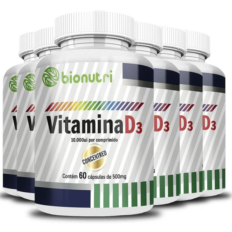 Vitamina D3 10.000ui Natural 60 Cápsulas 8x Unidades