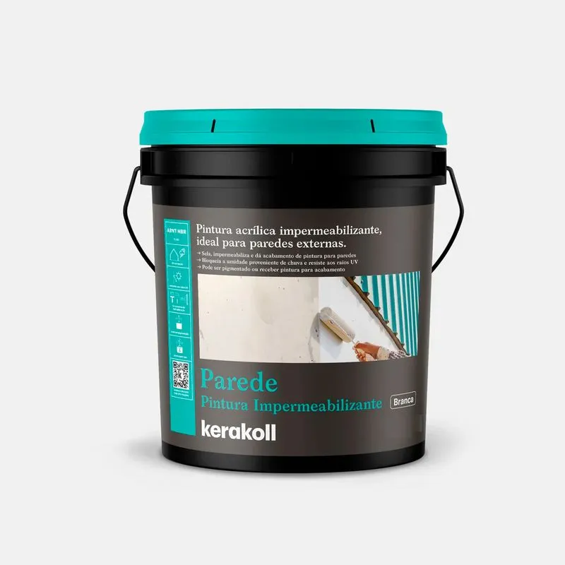 Tinta Impermeabilizante Branca Para Parede 3,6Kg - Kerakoll
