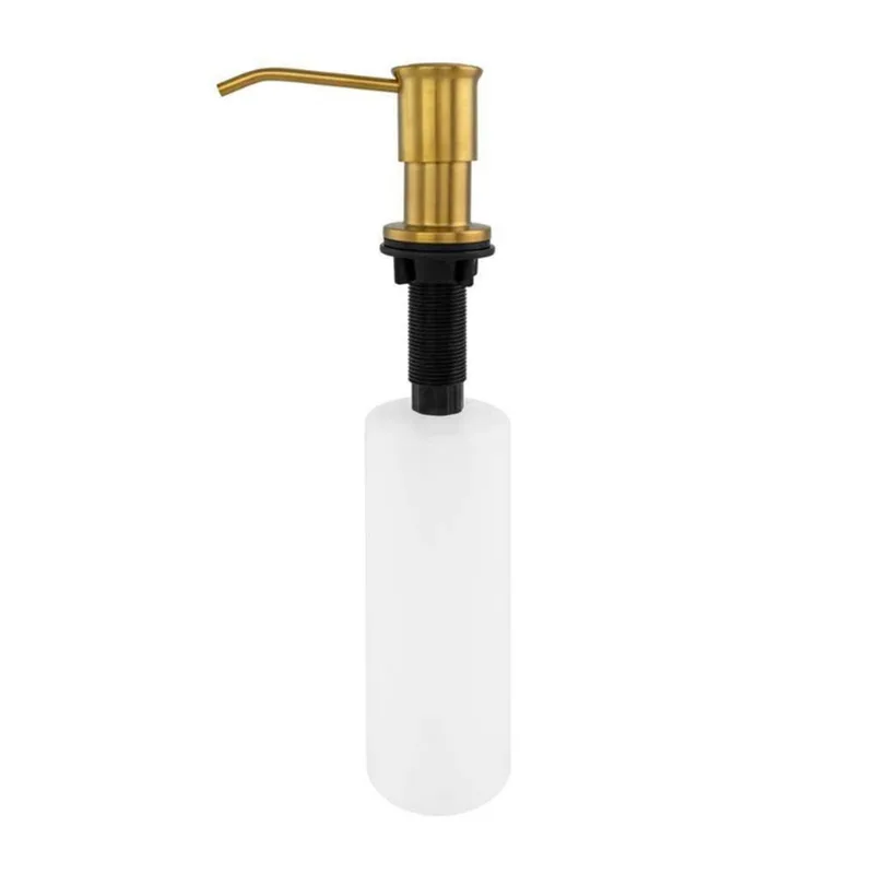 Dosador Para Detergente Embutido Inox 500 Ml Vintage Dourado