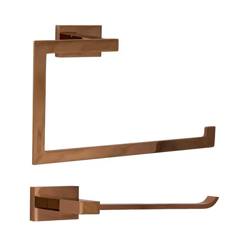 Kit De Acessórios Para Lavabo Top (Mondrian Rosé Gold)