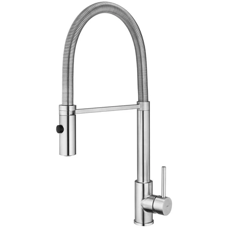 Torneira Monocomando Gourmet De Cozinha Inox Capri Escovada