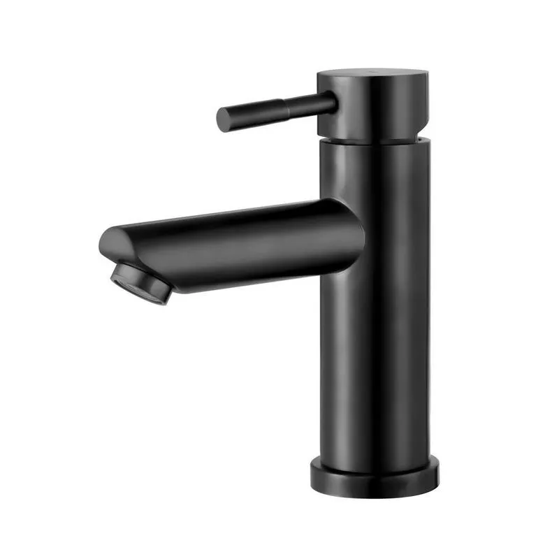 Torneira Monocomando Baixa Para Banheiro Inox Lis Preta