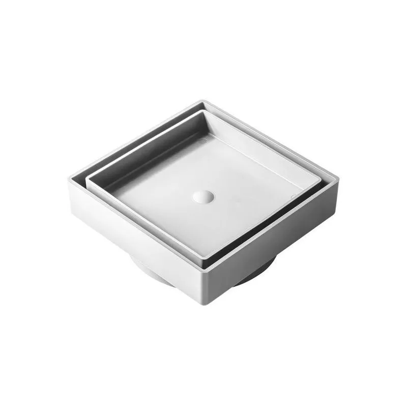 Ralo Oculto Invisível 10x10 Cm Com Tela Branco