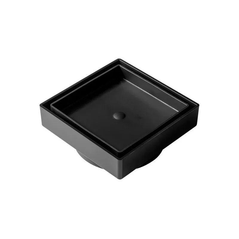 Ralo Oculto Invisível 10x10 Cm Com Tela (preto)