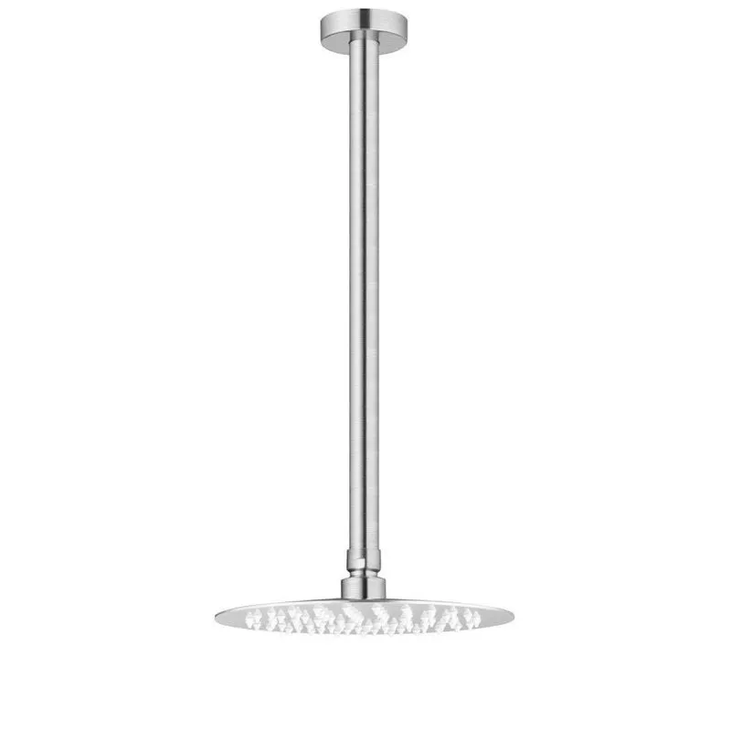Ducha De Inox Redonda 20 Cm De Teto Cinza