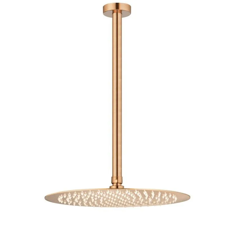 Ducha De Inox Redonda 30 Cm De Teto Bela Metais Rosé Gold