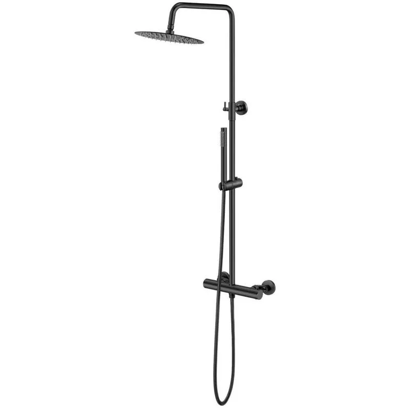 Ducha Coluna De Inox Redonda 25 Cm Fosca Rosé Gold