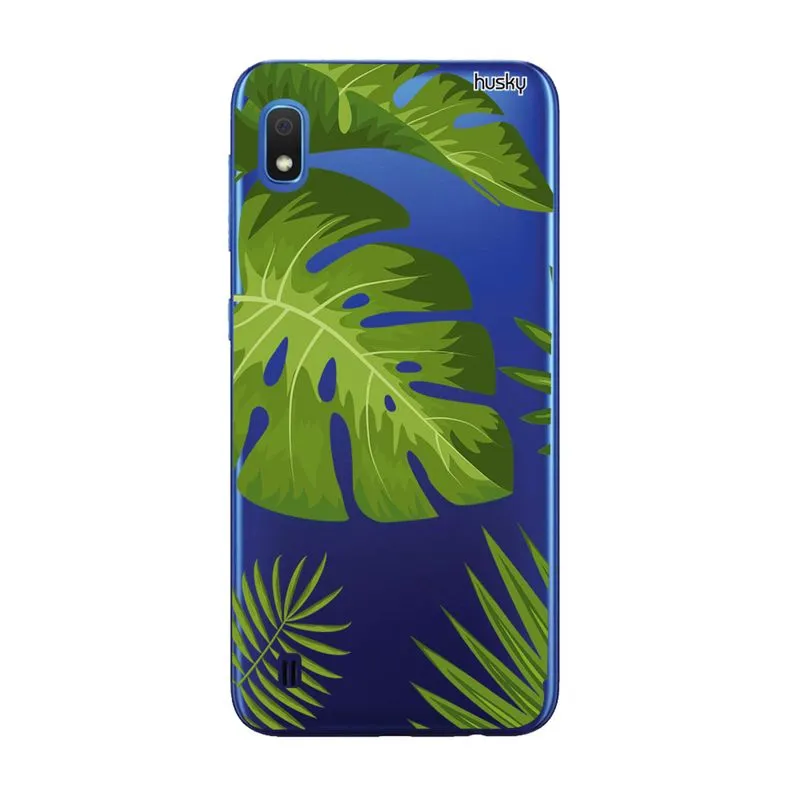 Capa Anti-Impacto Personalizada para Galaxy A10 - Plantas Folhas Grandes - Husky