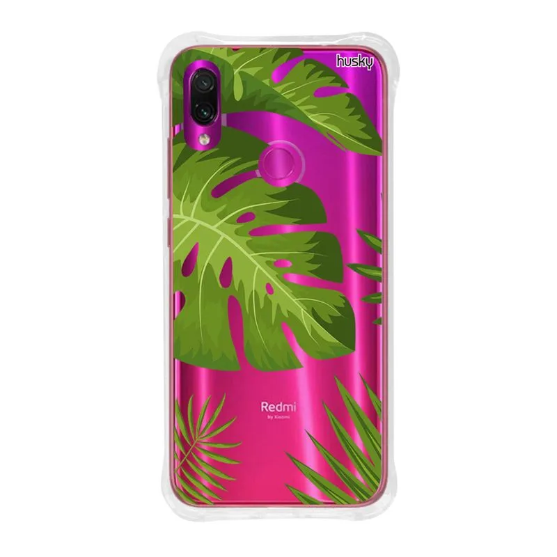 Capa Anti-Impacto Personalizada para Redmi Note 7 Pro - Plantas Folhas Grandes - Husky