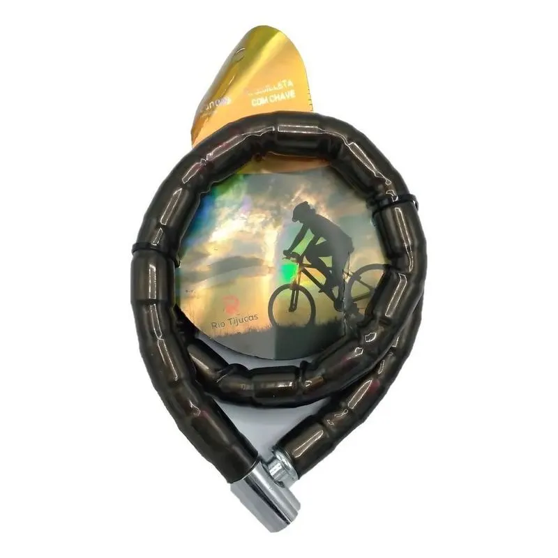 3x Cadeado Tranca Moto Portão Bicicleta Reforçado 22mm 1m Co