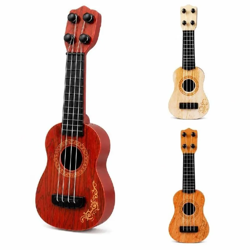 Ukulele Infantil De Brinquedo Yeet Com Cordas De Nylon E Pinos Ajustáveis Colorido 9,5cm