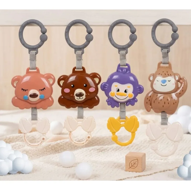 Mobile Chocalho Musical Infantil Para Carrinho Berço Bebê Conforto - Mundo D Kiara