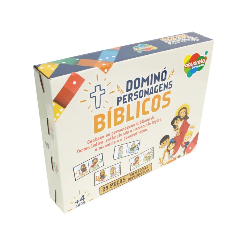 BRINQUEDO EDUC DOMINO BIBLICO 28PCS R.148 ÚNICA